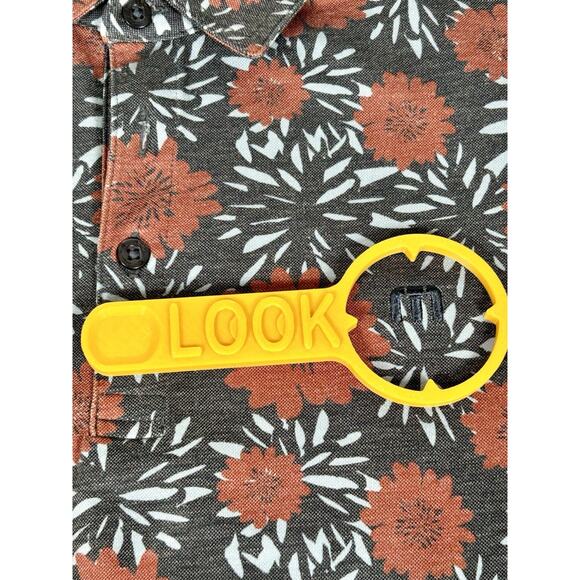 Travis Mathew Polo Shirt Mens Large Blue Red All Over Print Cotton Blend Floral - Picture 5 of 15